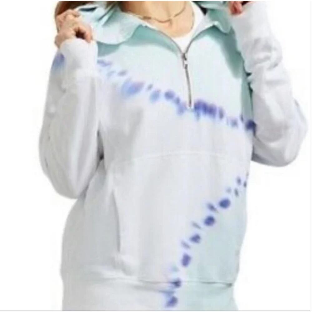 Peloton Quarter Zip Tie Dye Hoodie Sweatshirt size Small